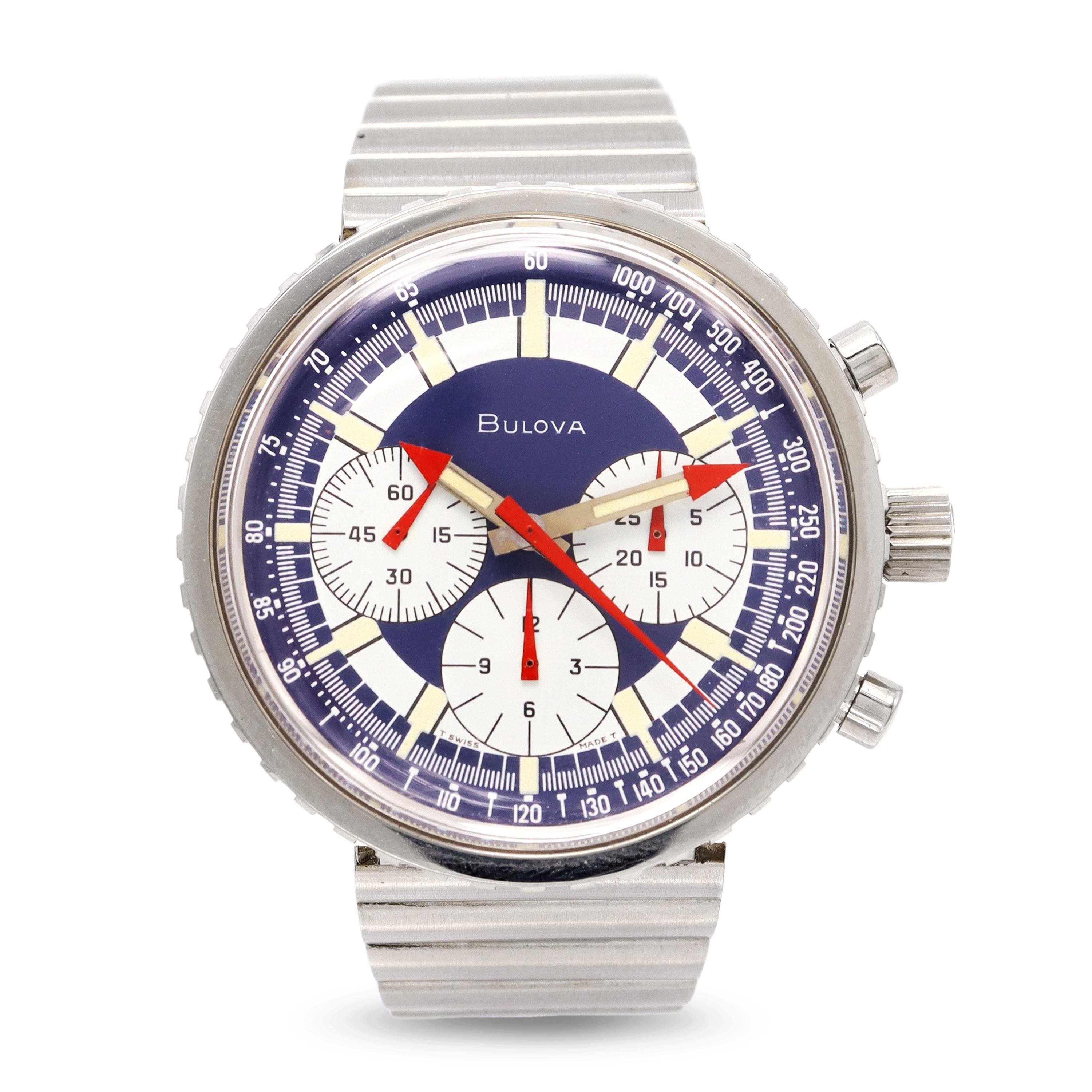 Vintage Bulova Chronograph C “Stars and Stripes” Watch