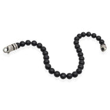 David Yurman Sterling Silver Black Onyx Spiritual Beaded Bracelet
