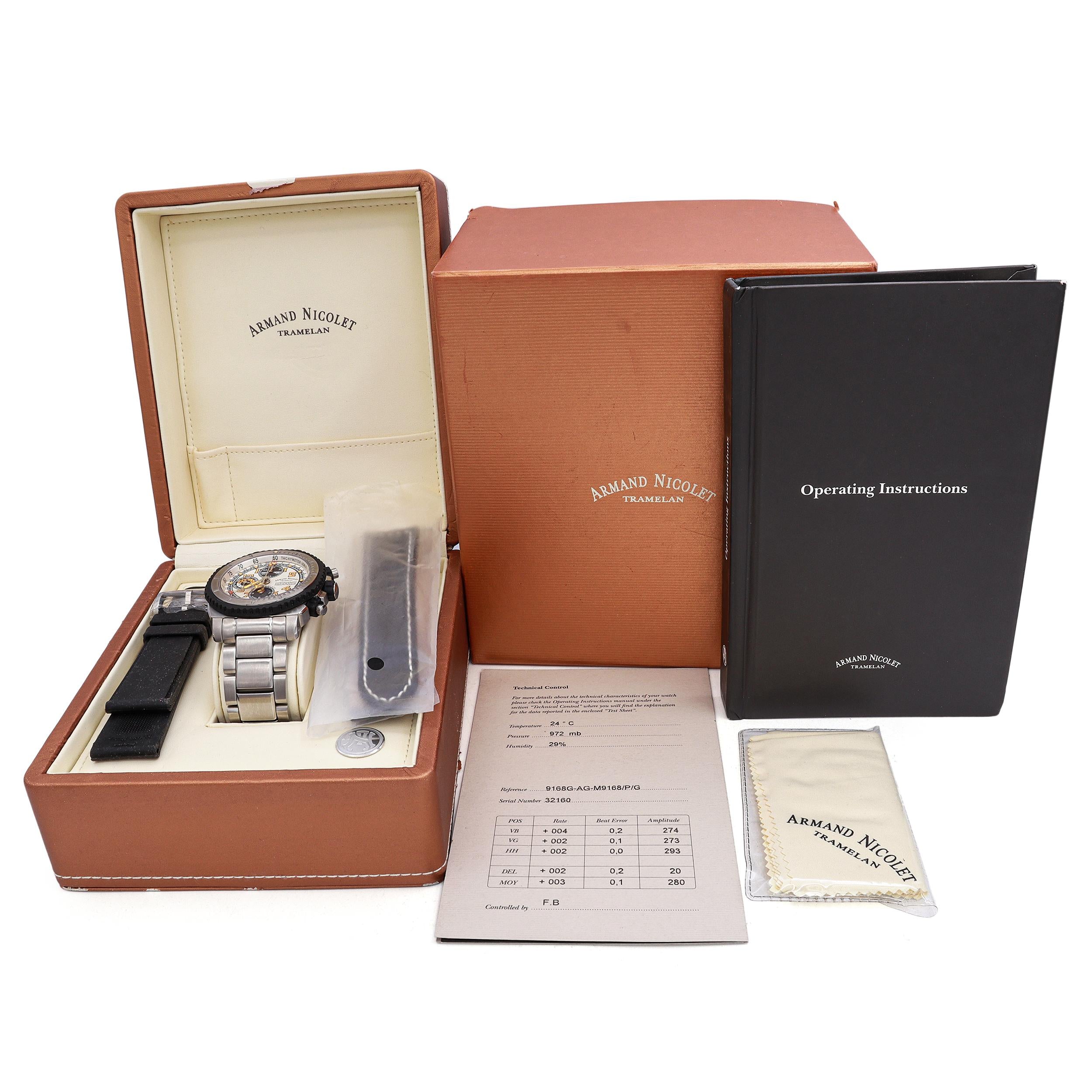 Armand Nicolet Tramelan Chronograph Calendar Automatic Men's Watch Ref. AN9168-G