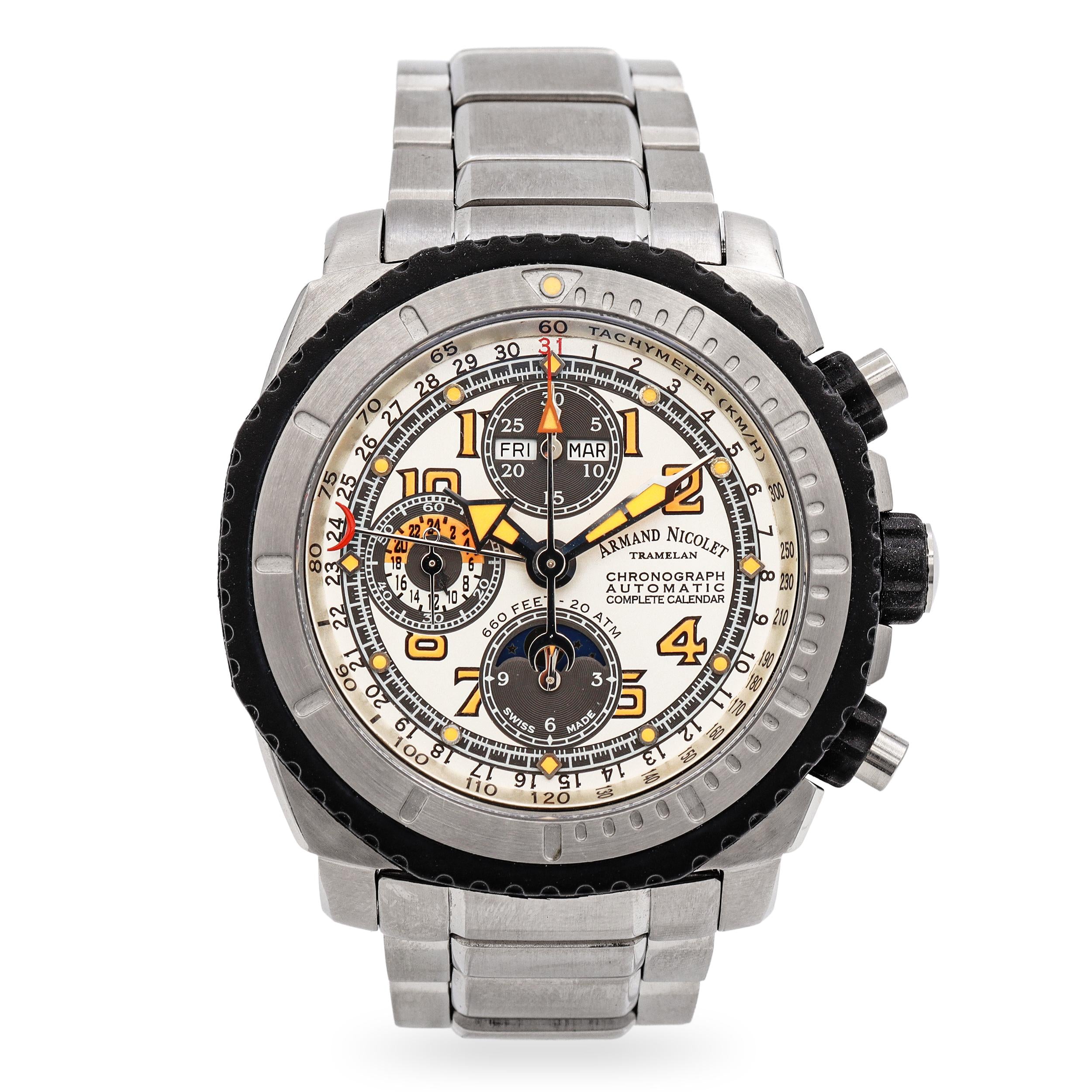 Armand Nicolet Tramelan Chronograph Calendar Automatic Men's Watch Ref. AN9168-G