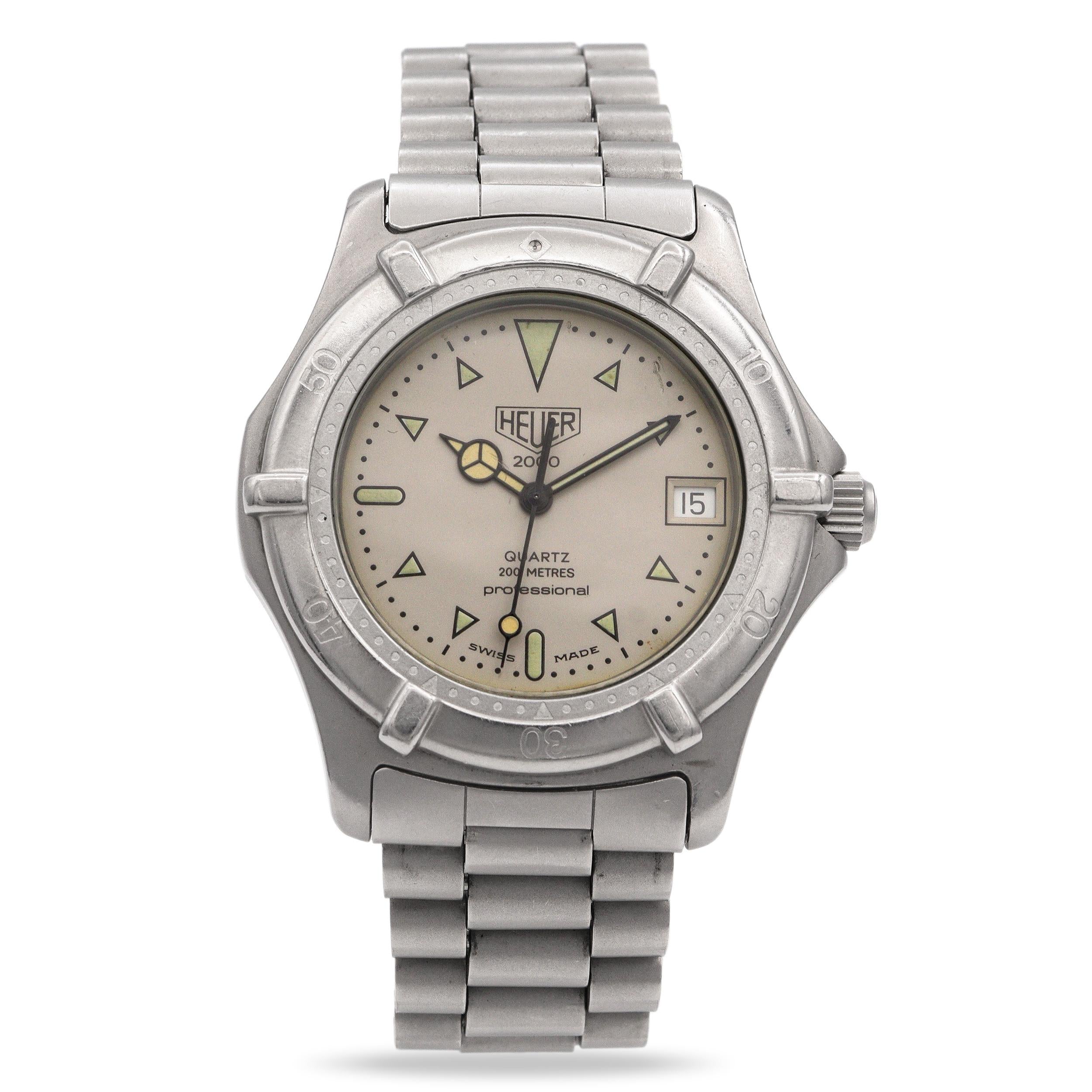 Vintage Heuer 2000 Series Professional Date Quartz Men's Watch Ref. 972.006