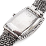 Vintage Bulova Dior 14k White Gold Diamond Bezel Hand Wind Men's Watch