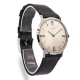 Vintage Omega 14k White Gold Diamond Hand Wind Men's Dress Watch