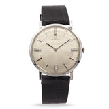 Vintage Omega 14k White Gold Diamond Hand Wind Men's Dress Watch