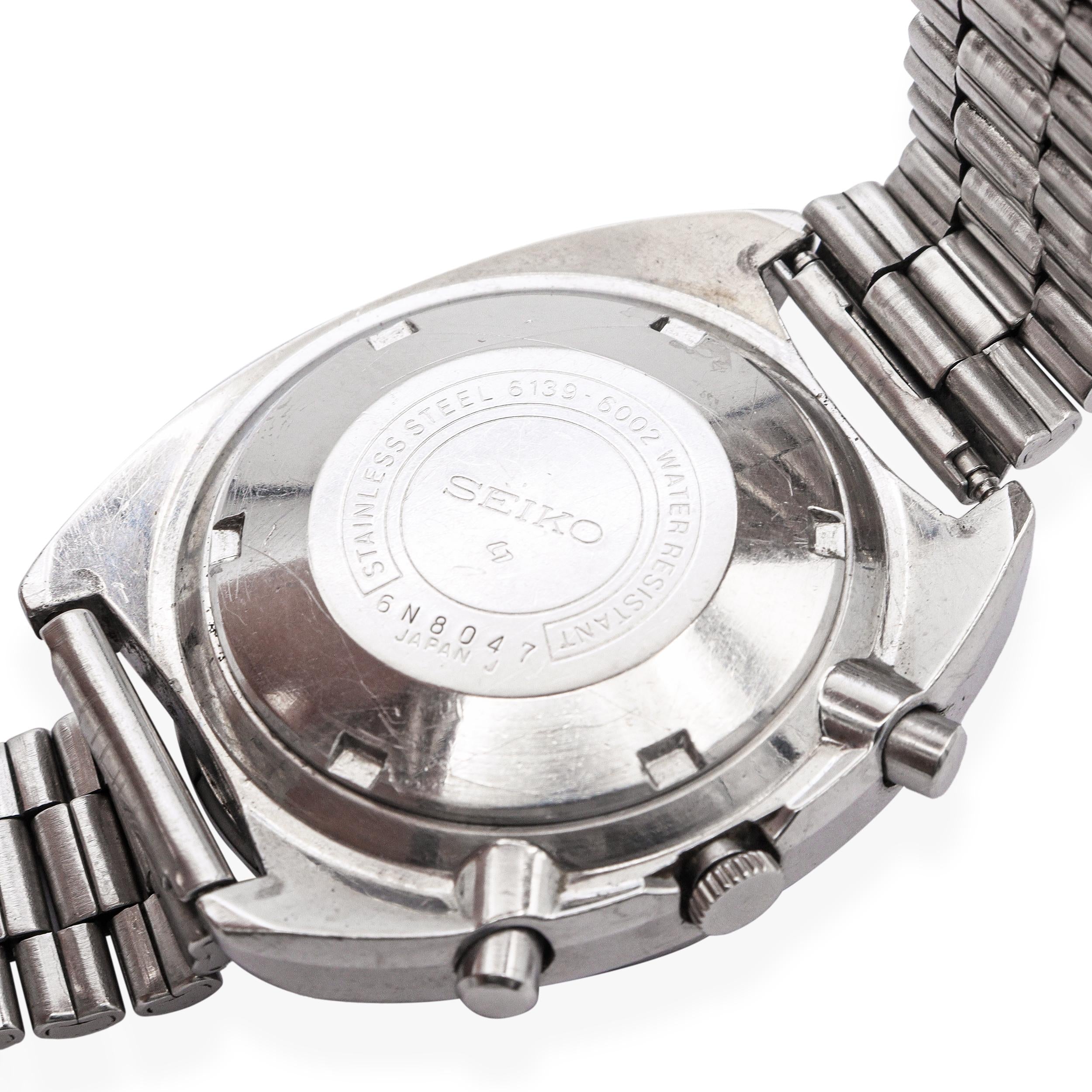 Seiko Pogue Stainless Steel Chronograph Automatic Men's Watch Ref. 6139-6002