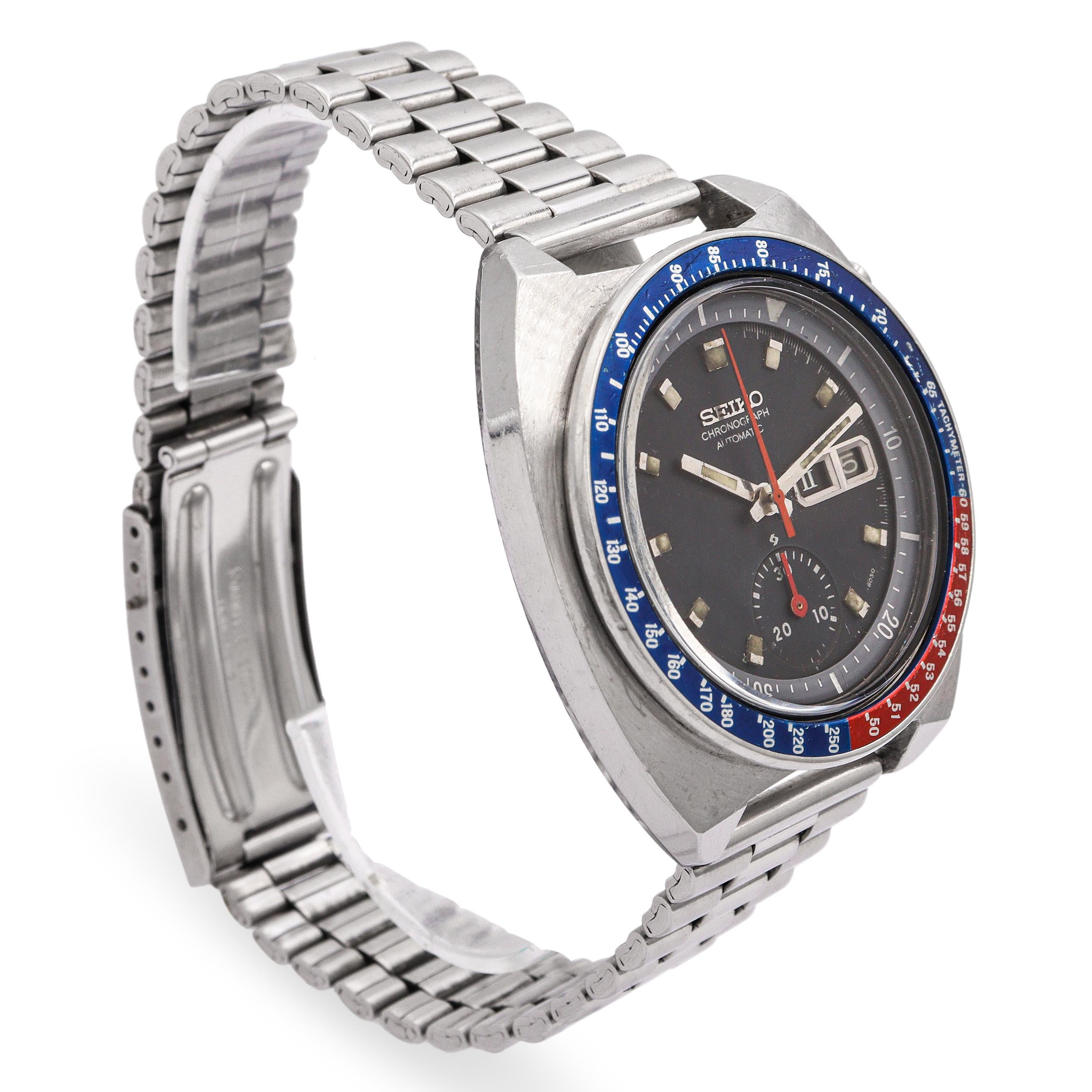 Seiko Pogue Stainless Steel Chronograph Automatic Men's Watch Ref. 6139-6002