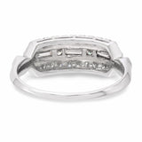 Vintage 900 Platinum Single Cut Diamond Half Band Ring