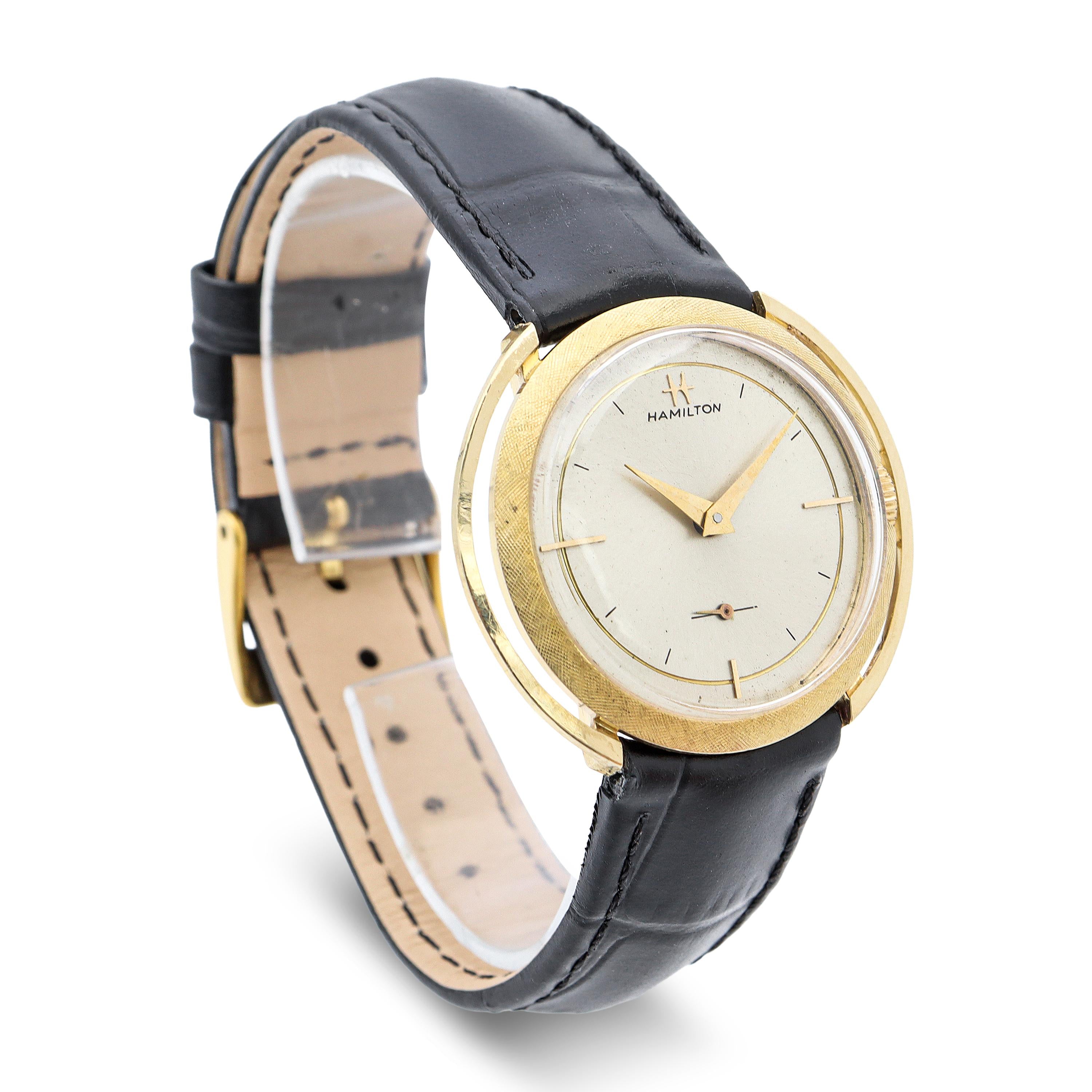 Vintage Hamilton Doublet 14k Yellow Gold Hand-Wind Men's Watch