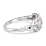 Vintage 900 Platinum Single Cut Diamond Half Band Ring
