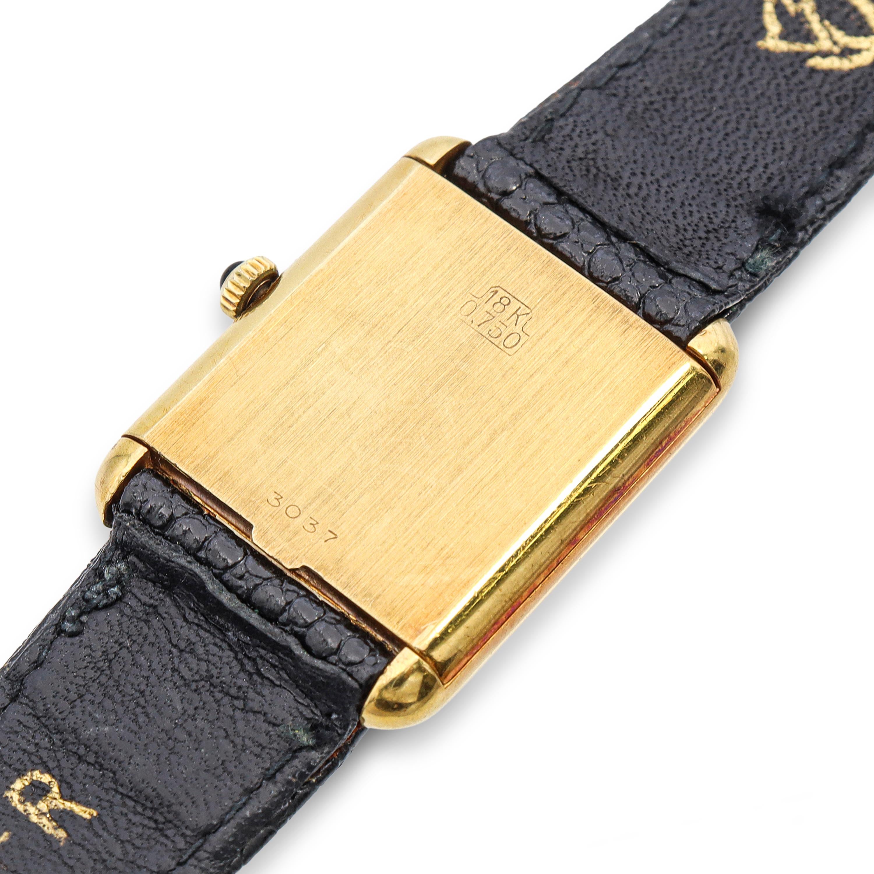 Vintage Universal Genève 18k Yellow Gold Diamond Dial Hand-Wind Tank Watch
