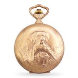 Hebdomas Arnex 8-Day 15 Jewel Hunting Dog Relief Case Pocket Watch