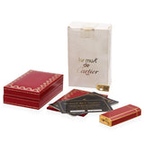 Vintage Cartier Les Must Pentagon Red Lacquer Gold Plated Lighter