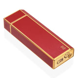 Vintage Cartier Les Must Pentagon Red Lacquer Gold Plated Lighter