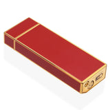 Vintage Cartier Les Must Pentagon Red Lacquer Gold Plated Lighter