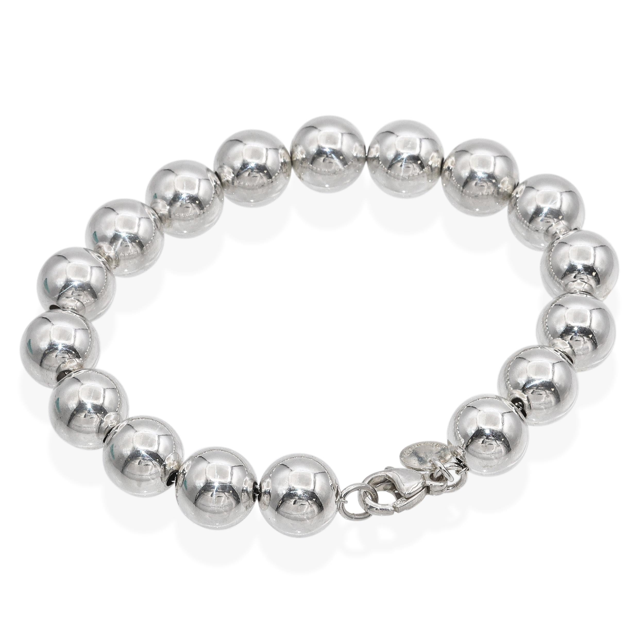 Tiffany & Co. Sterling Silver Hardware Bead Bracelet