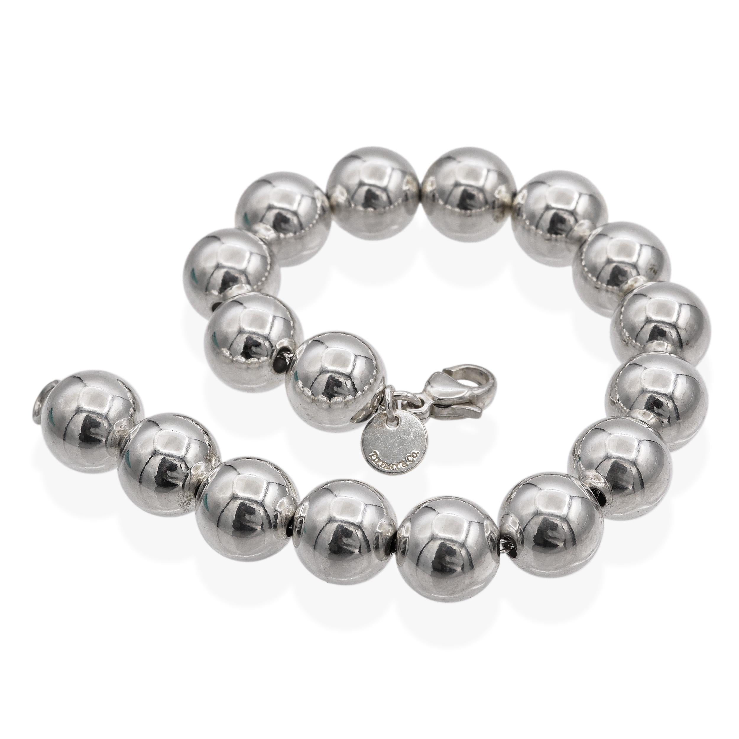 Tiffany & Co. Sterling Silver Hardware Bead Bracelet