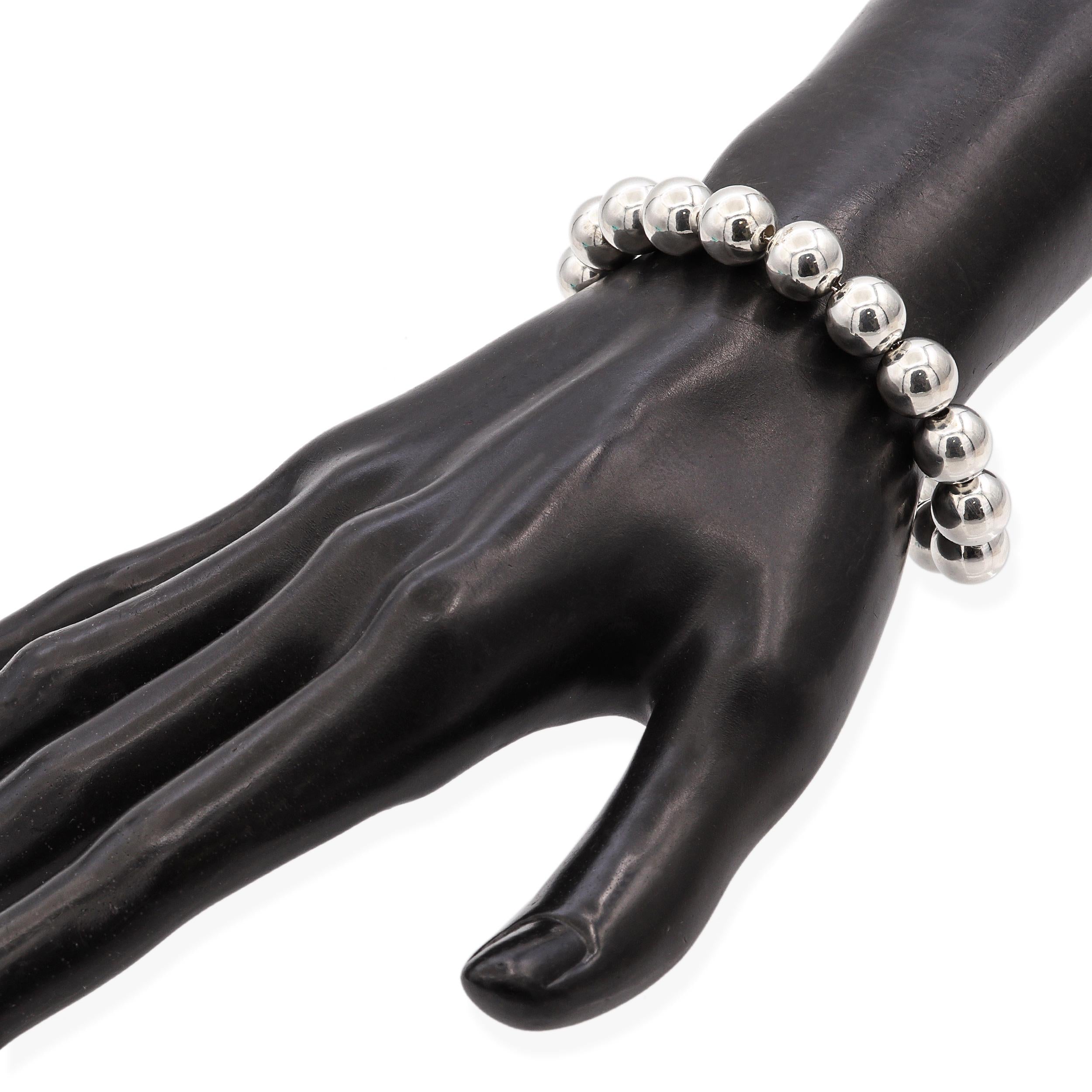 Tiffany & Co. Sterling Silver Hardware Bead Bracelet