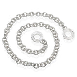 Tiffany & Co. 1837 Sterling Silver Circle Link Toggle Necklace