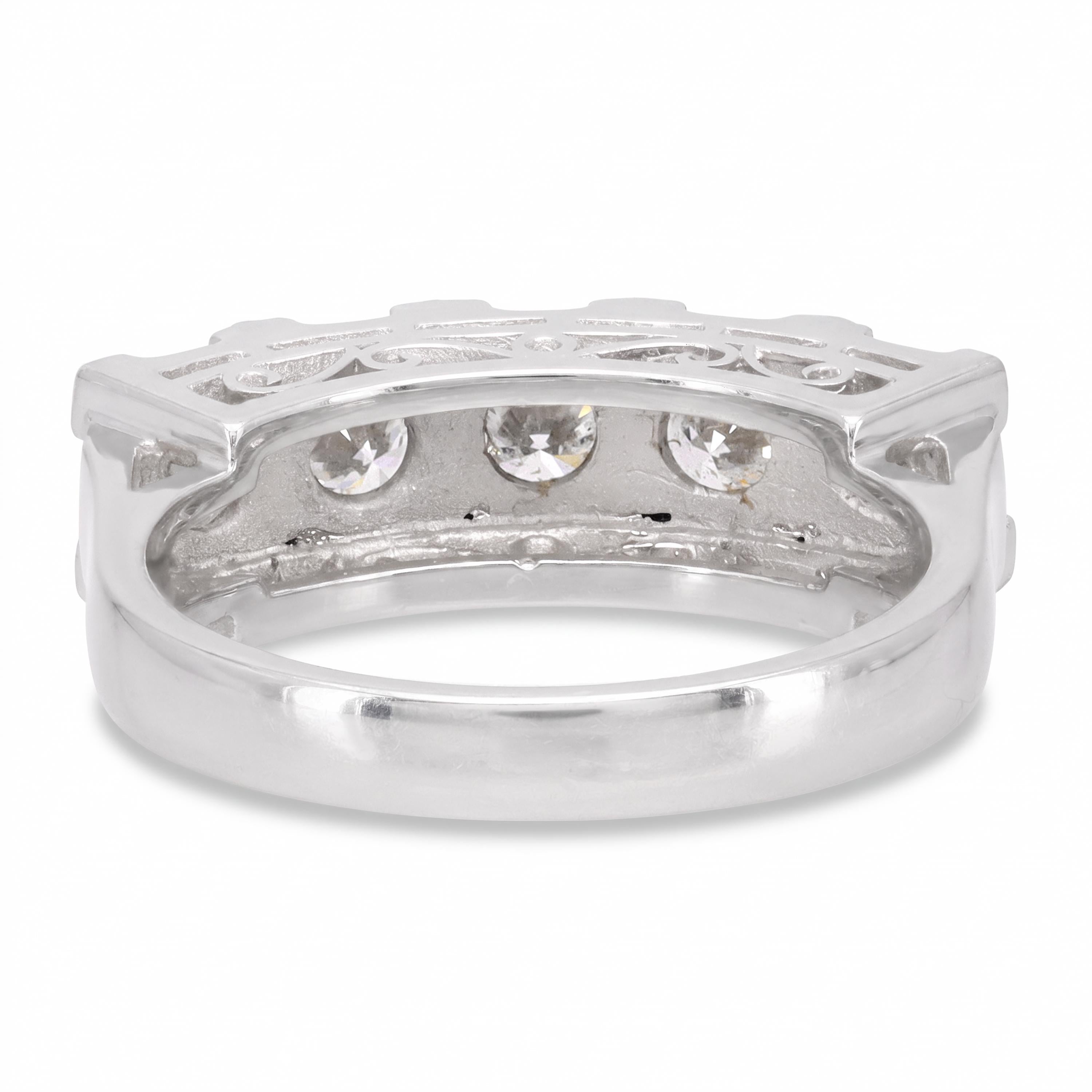 Vintage Platinum 1.45tcw Diamond Five Stone Ring