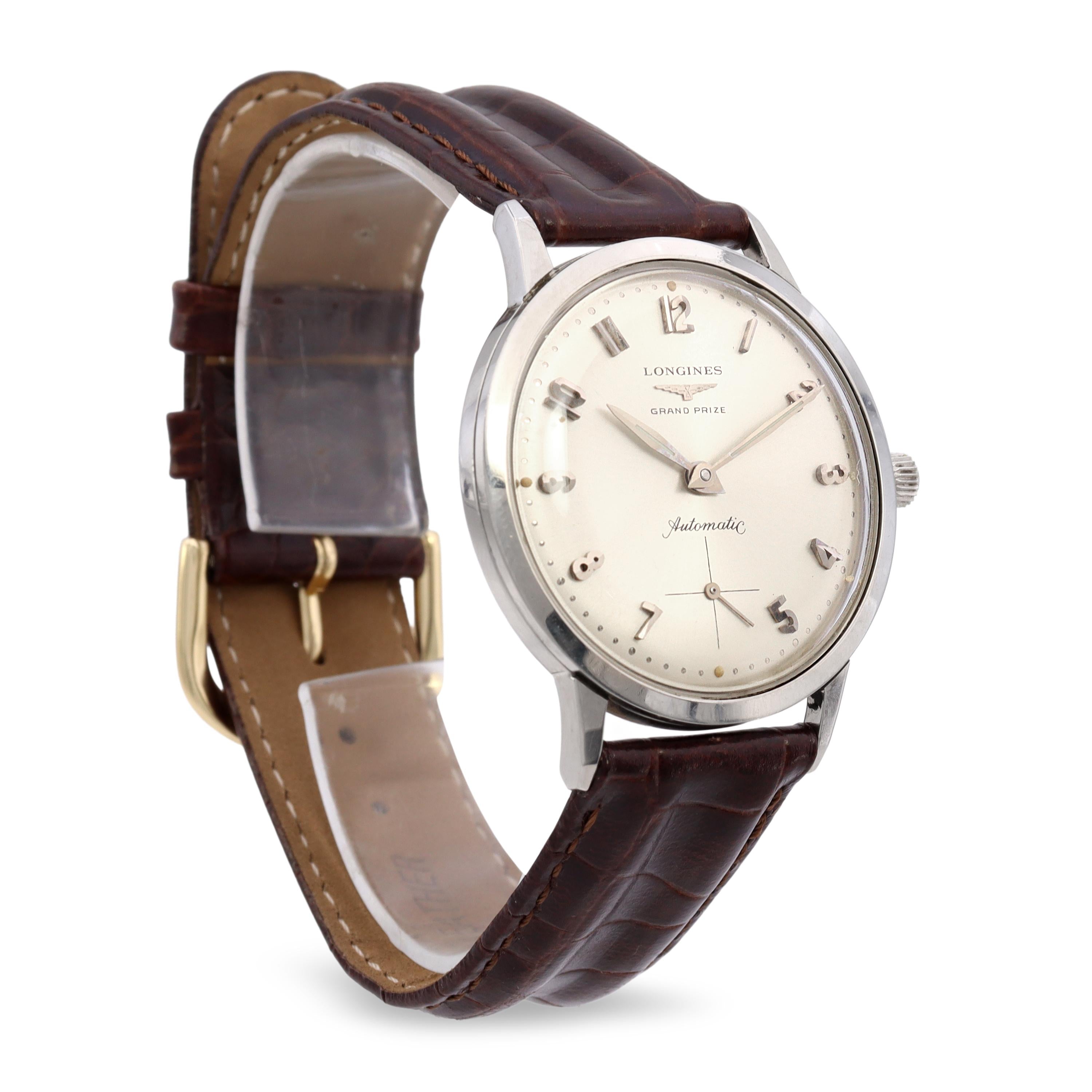 Vintage Longines Grand Prize Stainless Steel Automatic Men's Watch