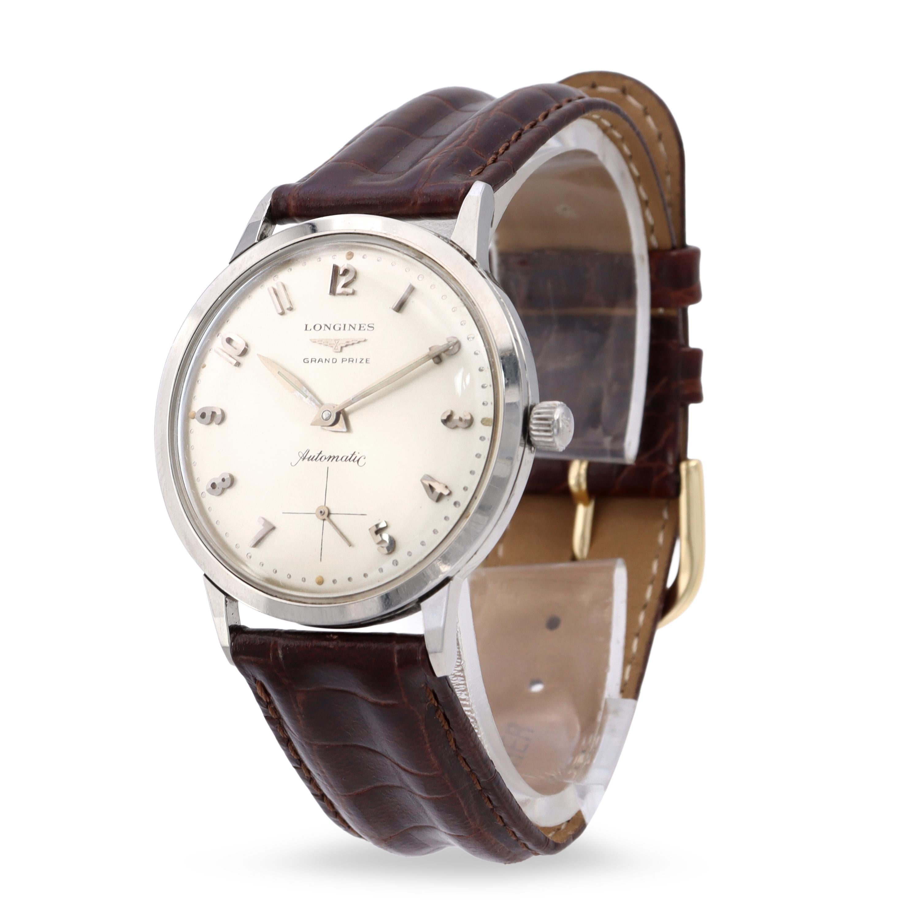 Vintage Longines Grand Prize Stainless Steel Automatic Men's Watch
