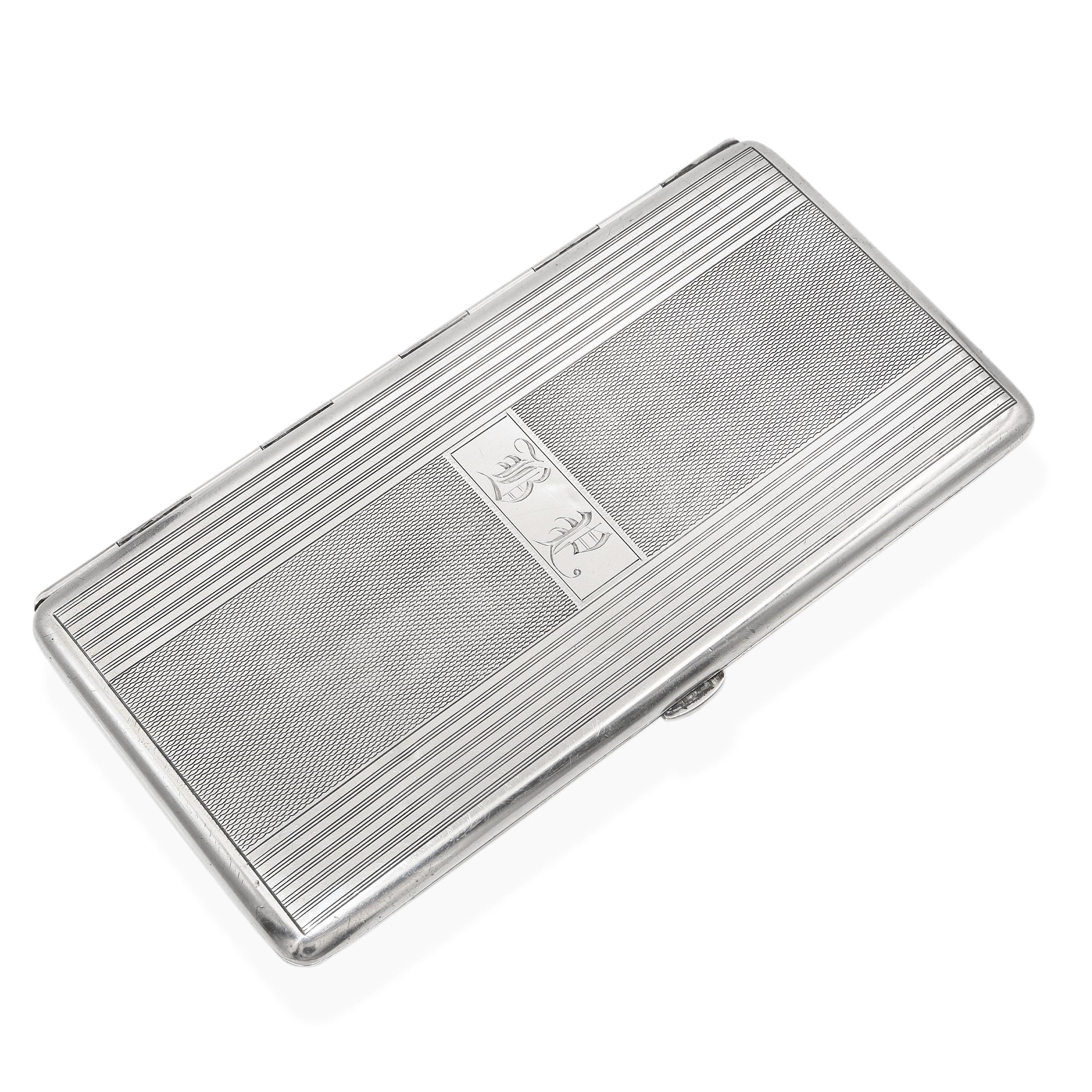 Antique Japanese Sterling Silver Cigarette Case Geisha Bijin Shibayama Artwork