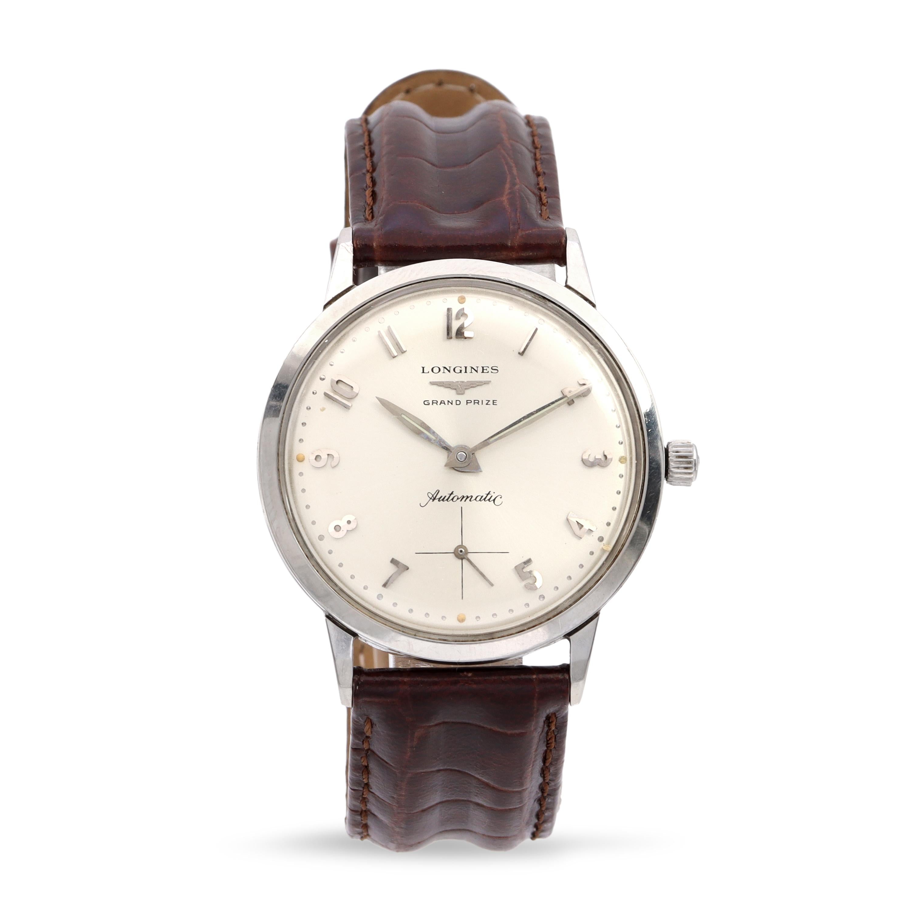 Vintage Longines Grand Prize Stainless Steel Automatic Men's Watch