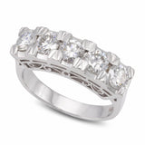 Vintage Platinum 1.45tcw Diamond Five Stone Ring