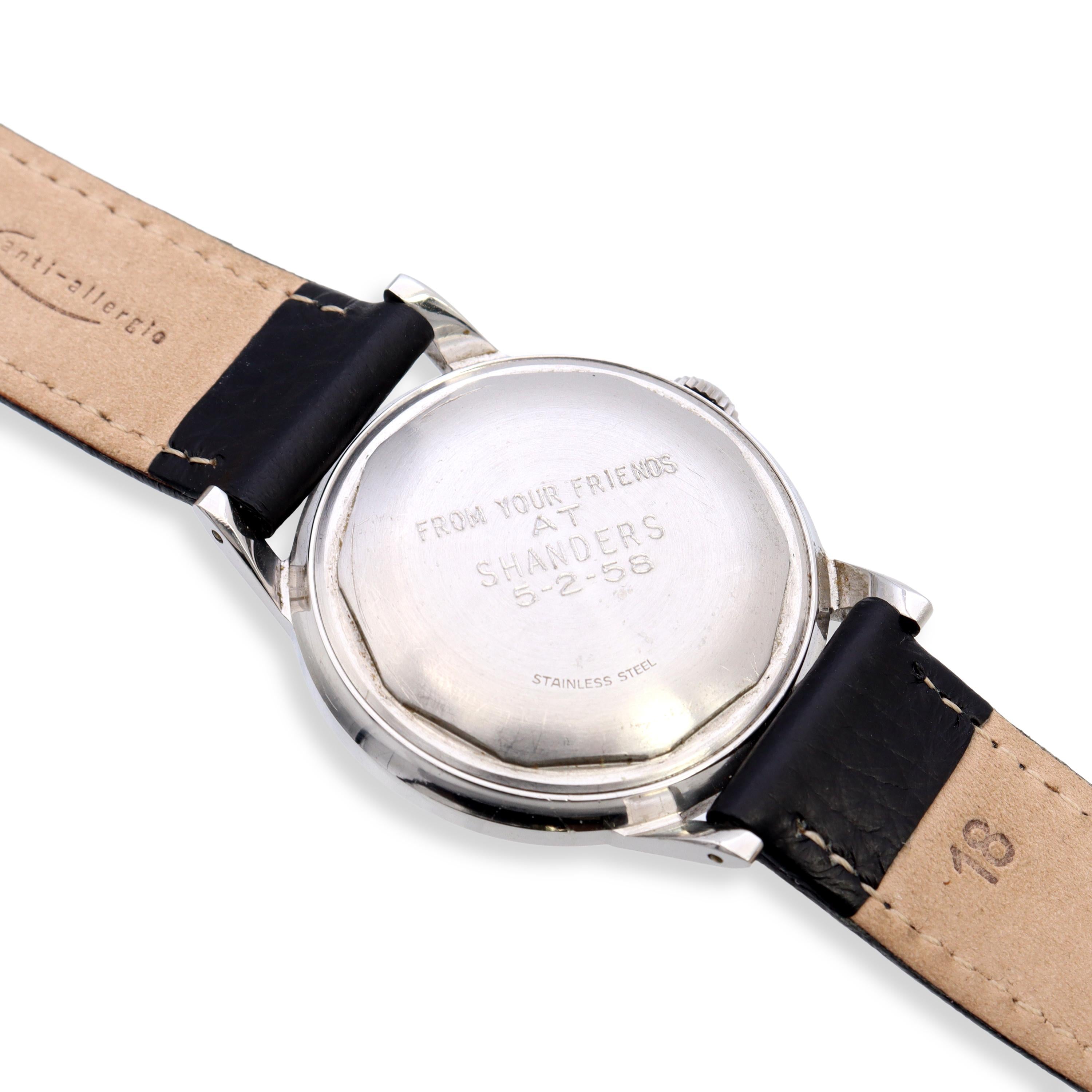 Vintage Movado Stainless Steel Automatic 28 Jewels Men's Watch