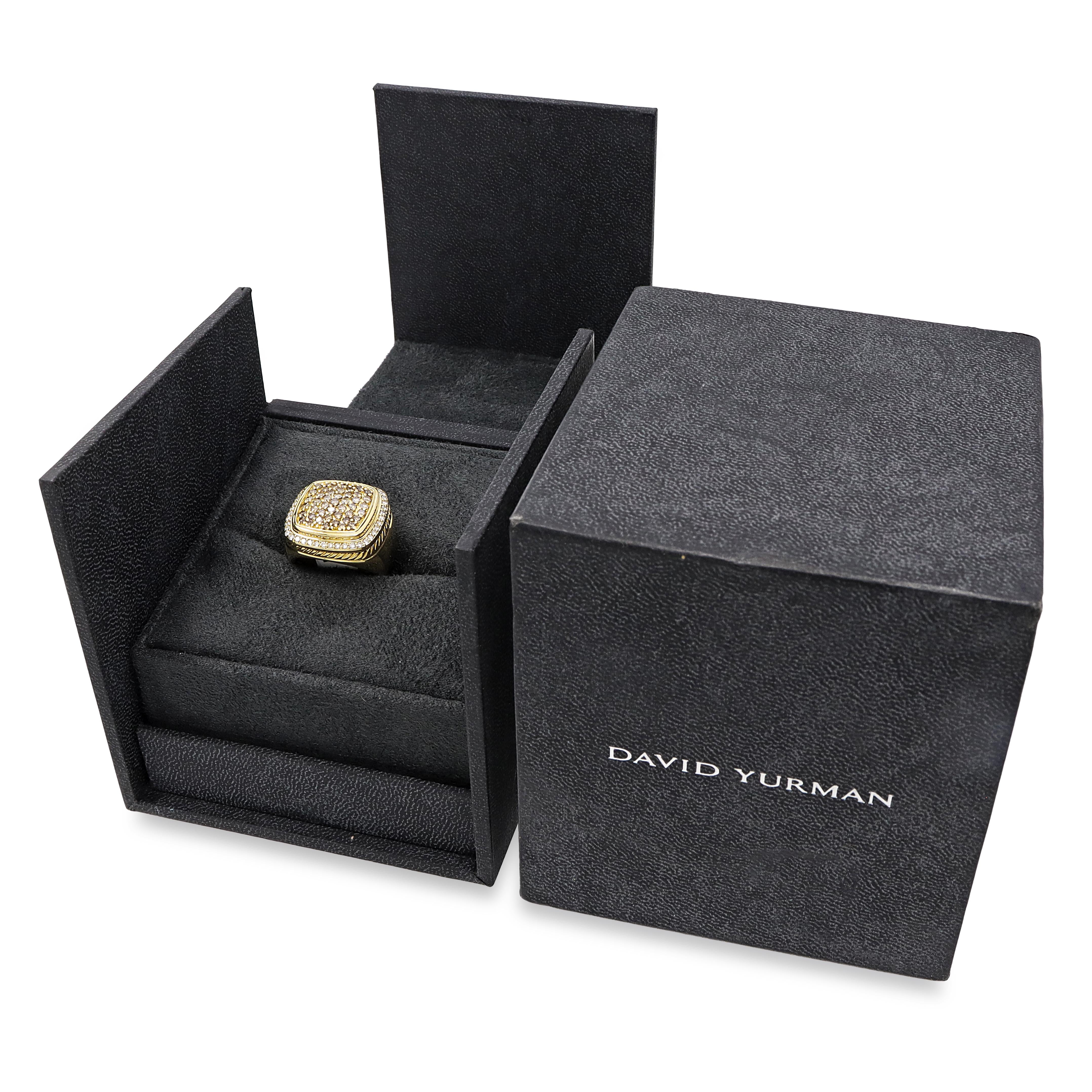 David Yurman Albion 18k Yellow Gold Diamond Pave Ring