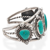 Lot of 4 Vintage DC Sterling Silver Turquoise Set w/ Squash Blossom Necklace