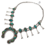 Lot of 4 Vintage DC Sterling Silver Turquoise Set w/ Squash Blossom Necklace