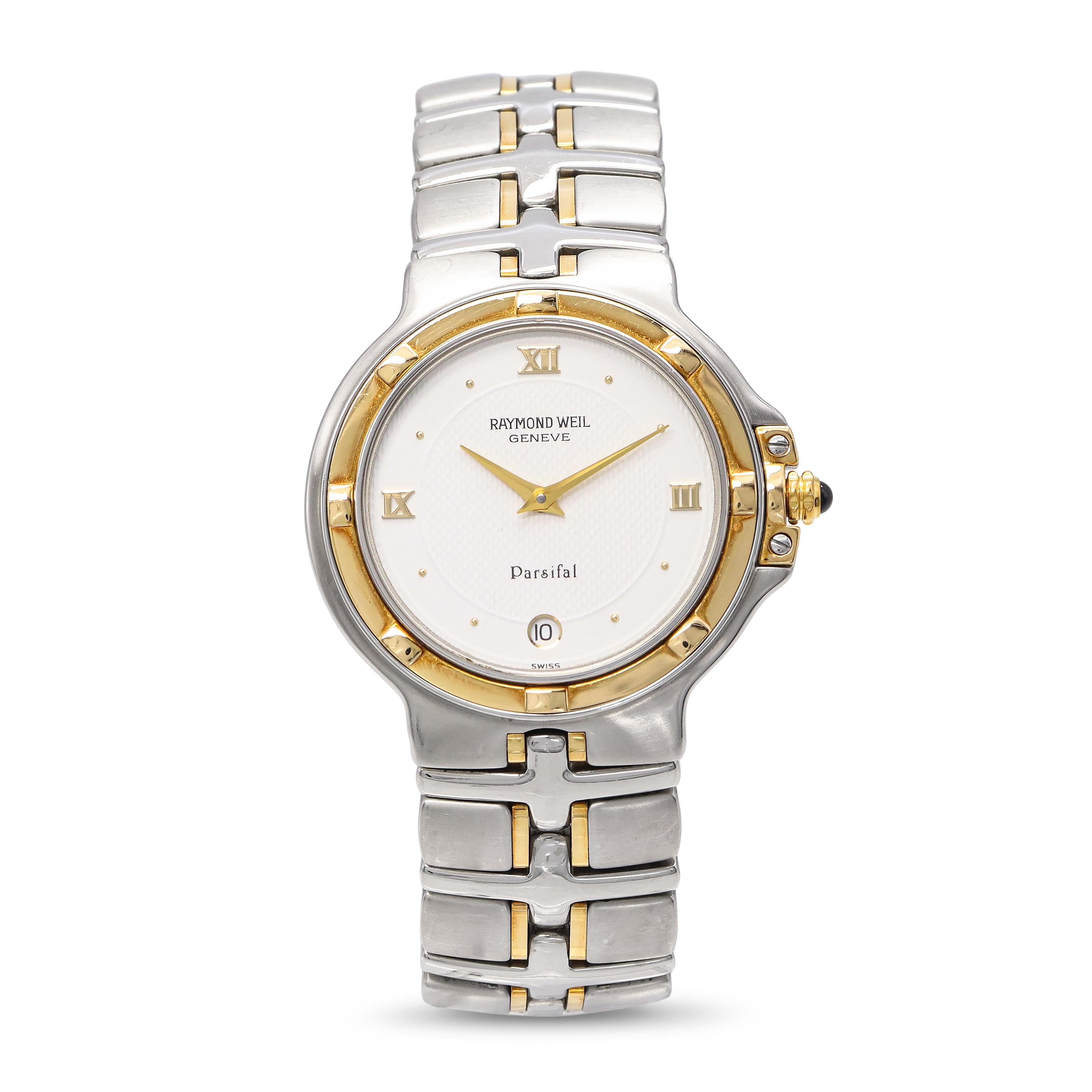 Raymond Weil Parsifal Two-Tone Stainless Steel Date Quartz Men's Watch Ref. 9190