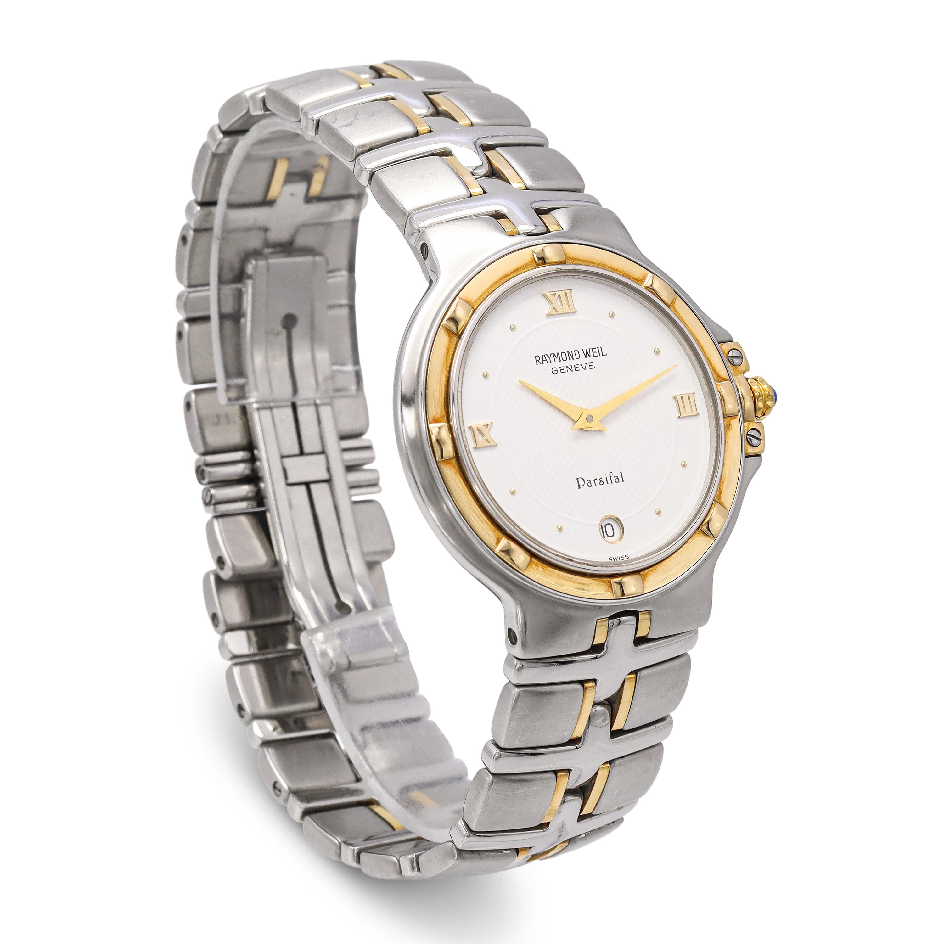 Raymond Weil Parsifal Two-Tone Stainless Steel Date Quartz Men's Watch Ref. 9190