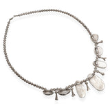 Vintage Navajo Native American Sterling Silver Turquoise Squash Blossom Necklace