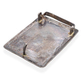 Vintage Signed Navajo Sterling Silver Multi-Stone Inlay Sunrise Belt Buckle