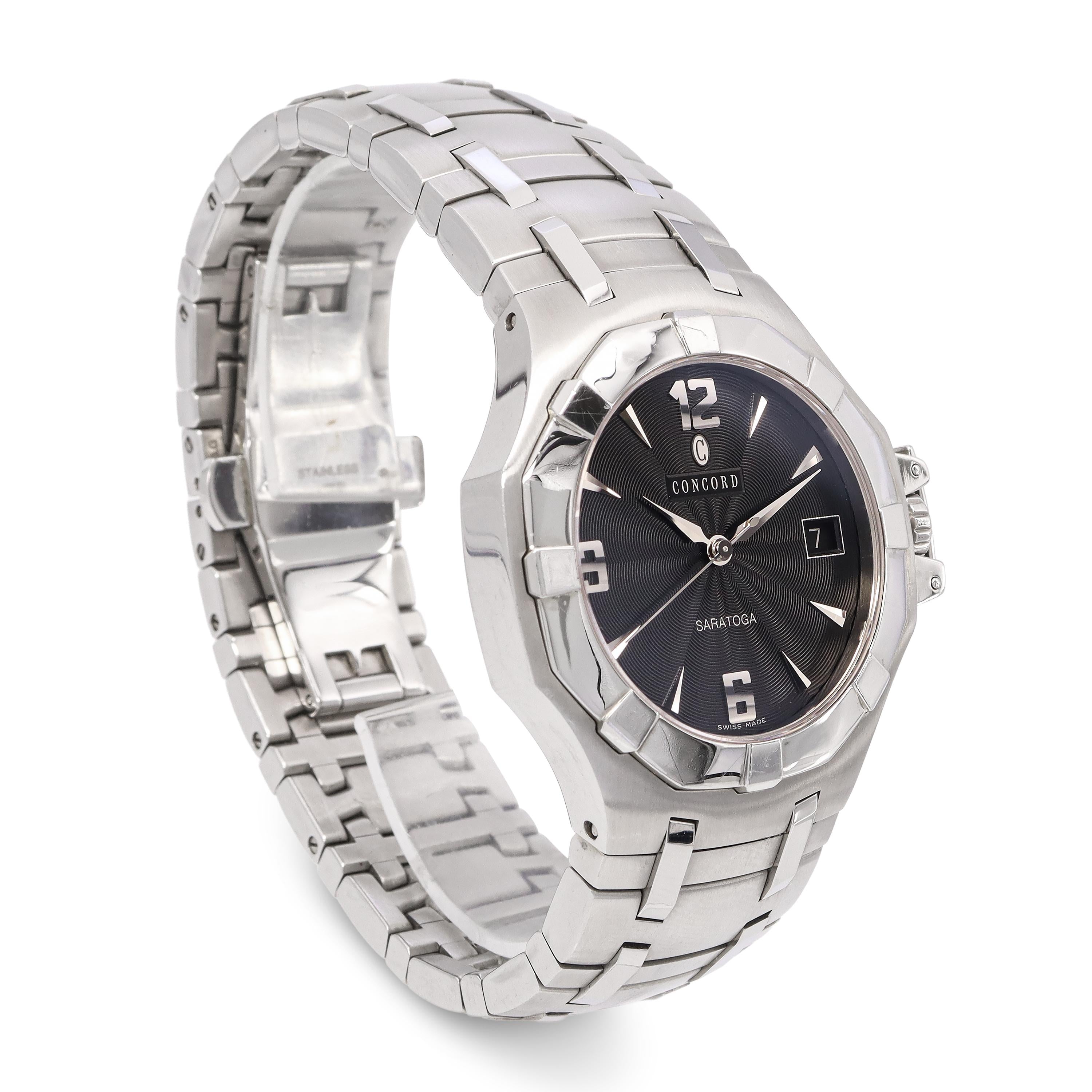 Concord Saratoga Stainless Steel Date Quartz Men's Watch Ref. 14.C2.1894