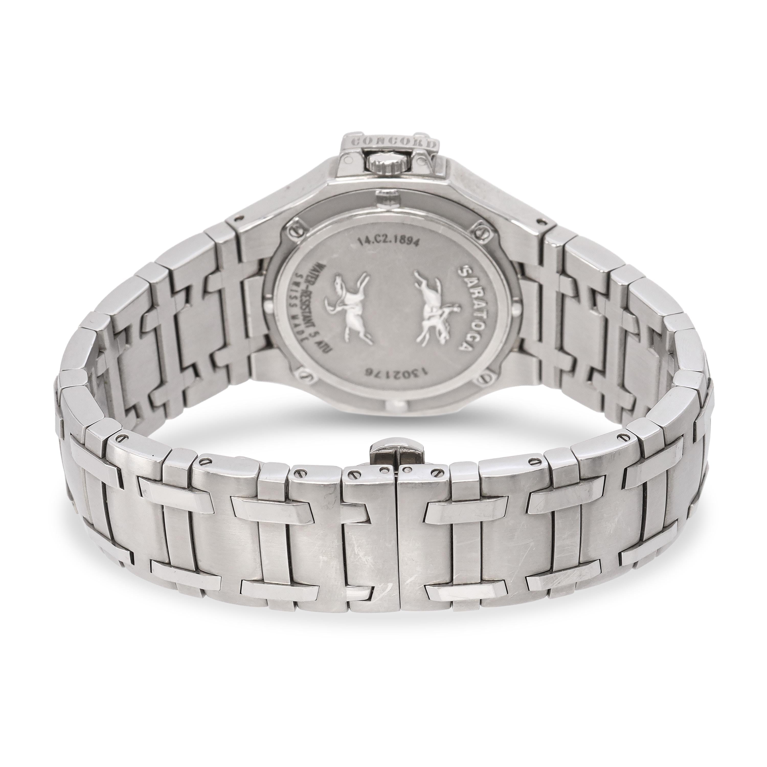 Concord Saratoga Stainless Steel Date Quartz Men's Watch Ref. 14.C2.1894