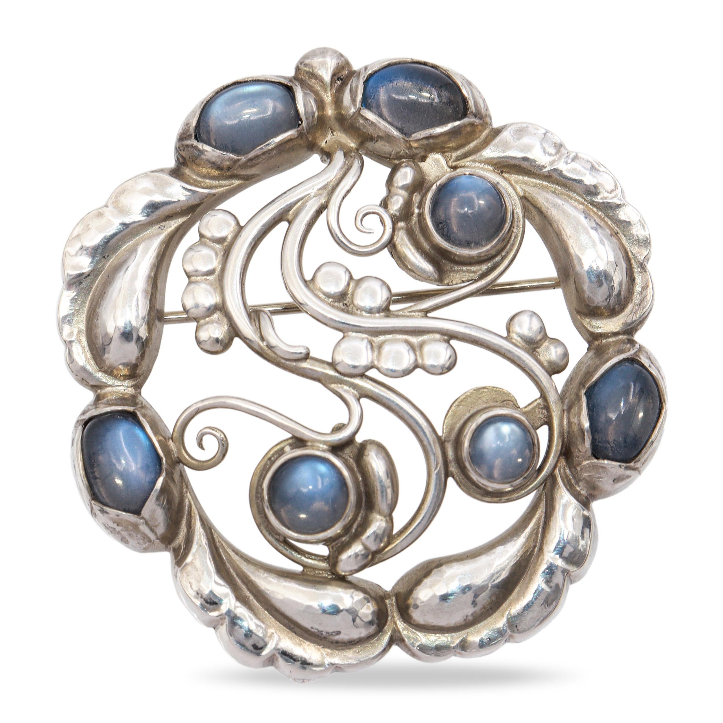 Georg Jensen Sterling Silver Moonlight Blossom No. 159 Brooch