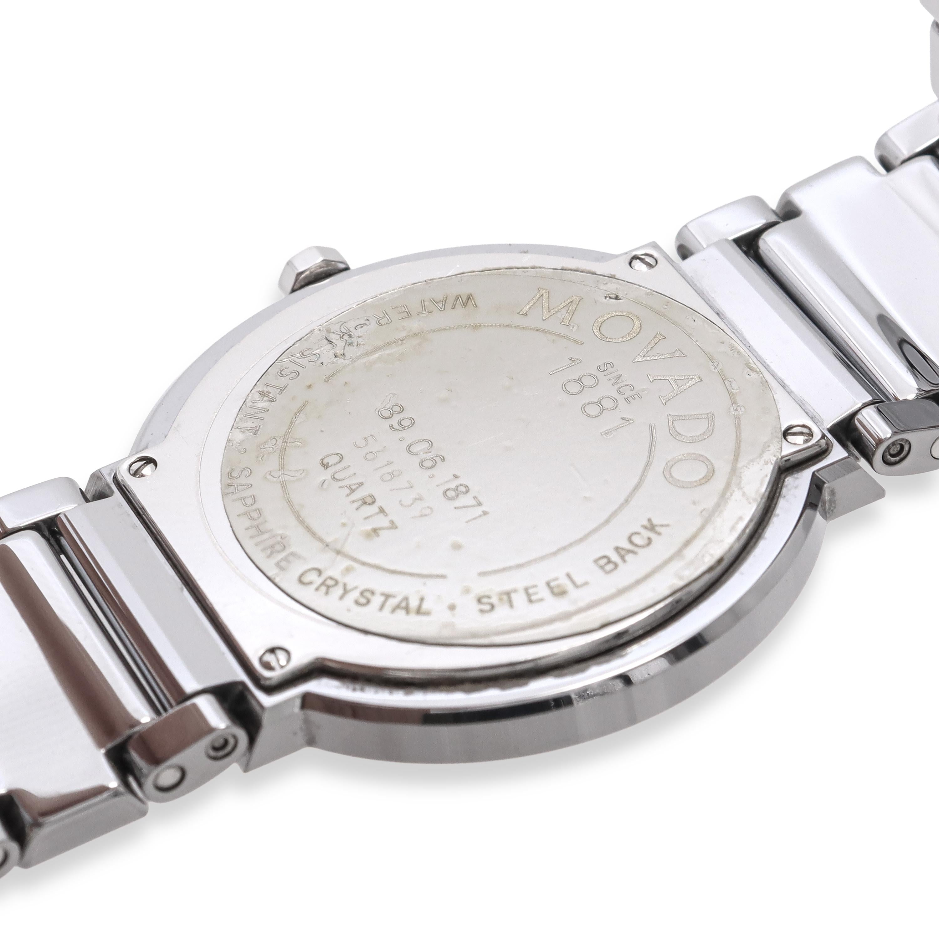 Movado Valor Tungsten Carbide Quartz Men's Watch Ref. 89.06.1871