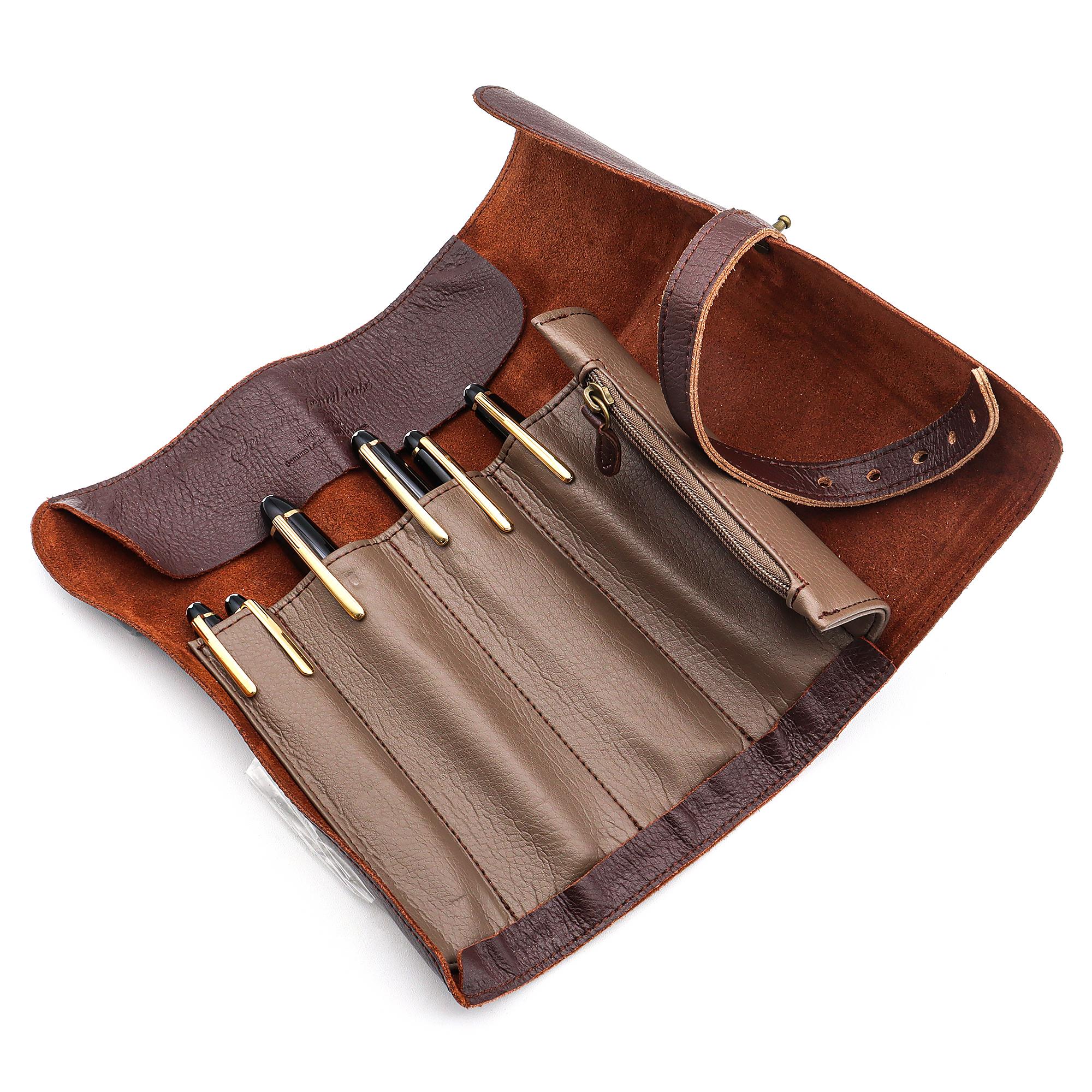 Set of 6 Montblanc Meisterstuck Fountain Ballpoint Pen Pencil with Leather Pouch