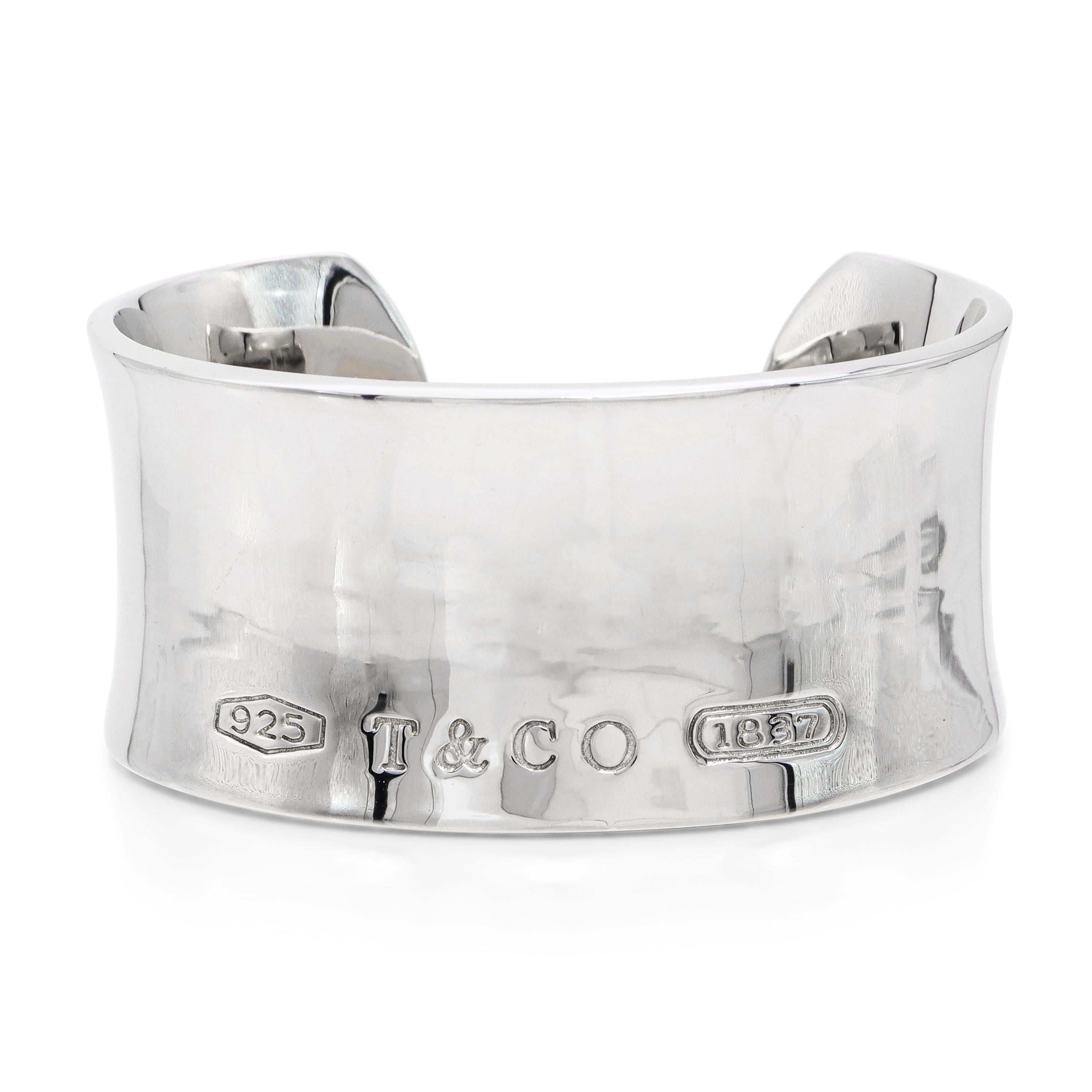 Tiffany & Co. 1837 Sterling Silver Wide Cuff Bracelet