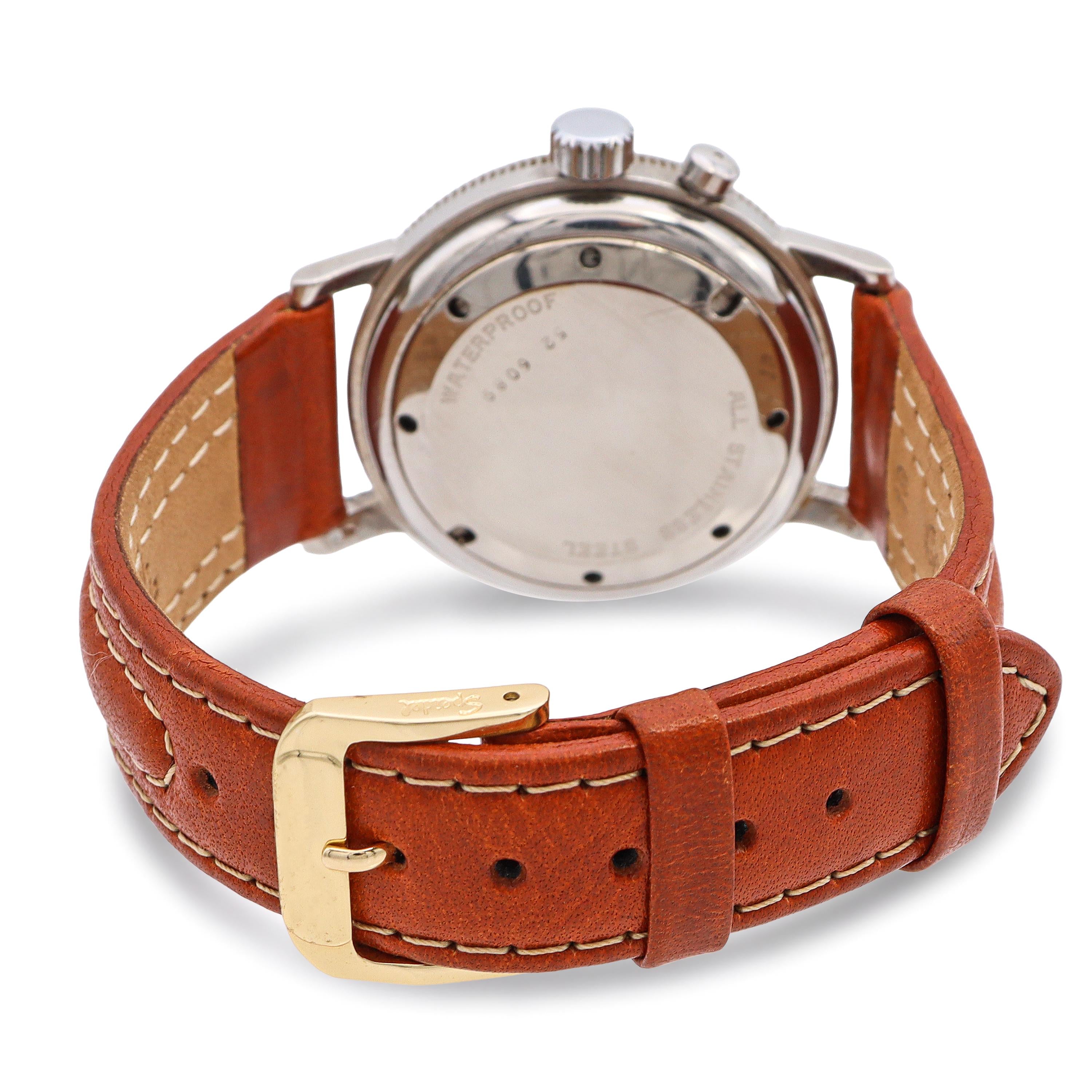 Vintage Croton Nivada Grenchen Wanderer Stainless Steel Alarm Men's Watch