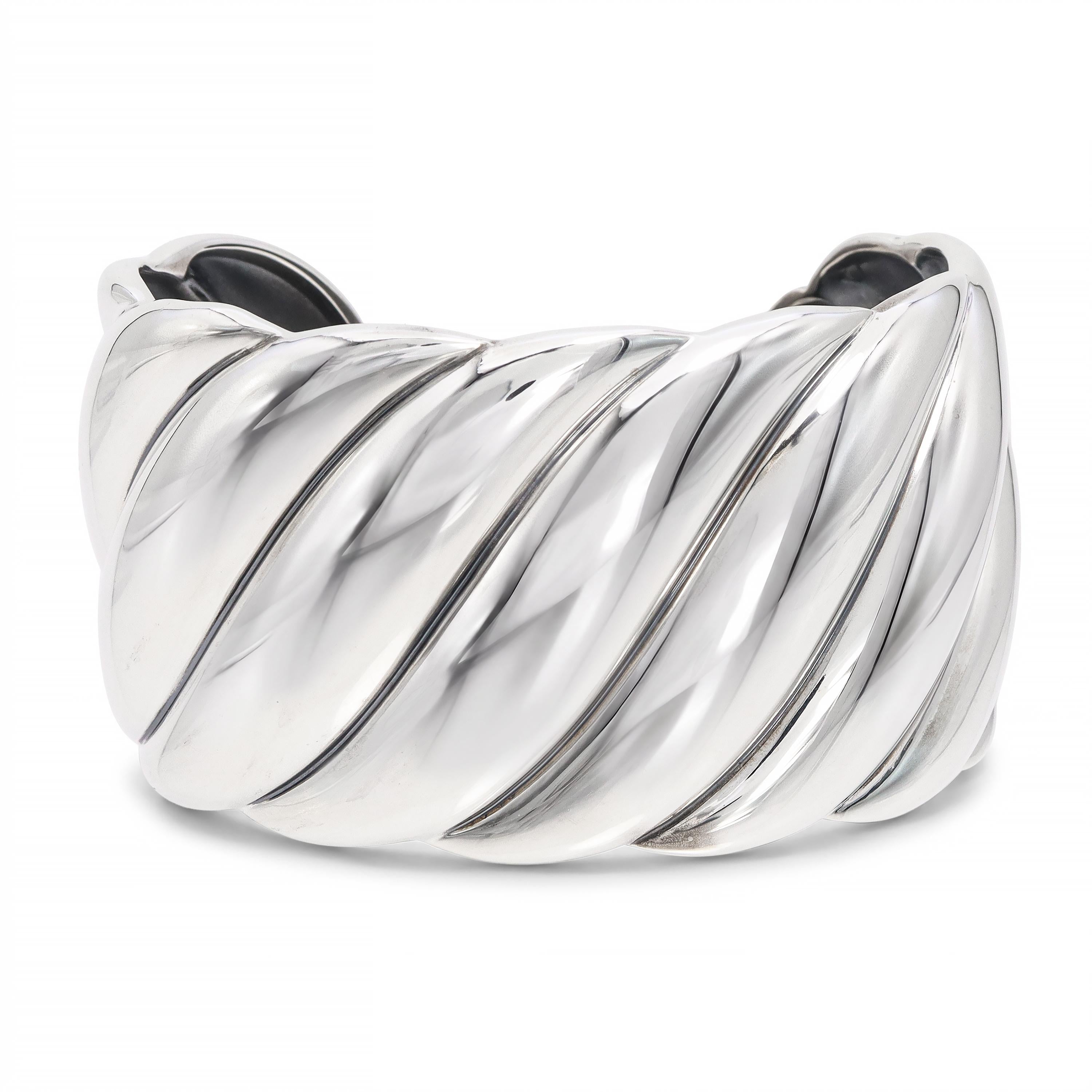 David Yurman Sculpted Cable Cuff Bracelet in Sterling Silver