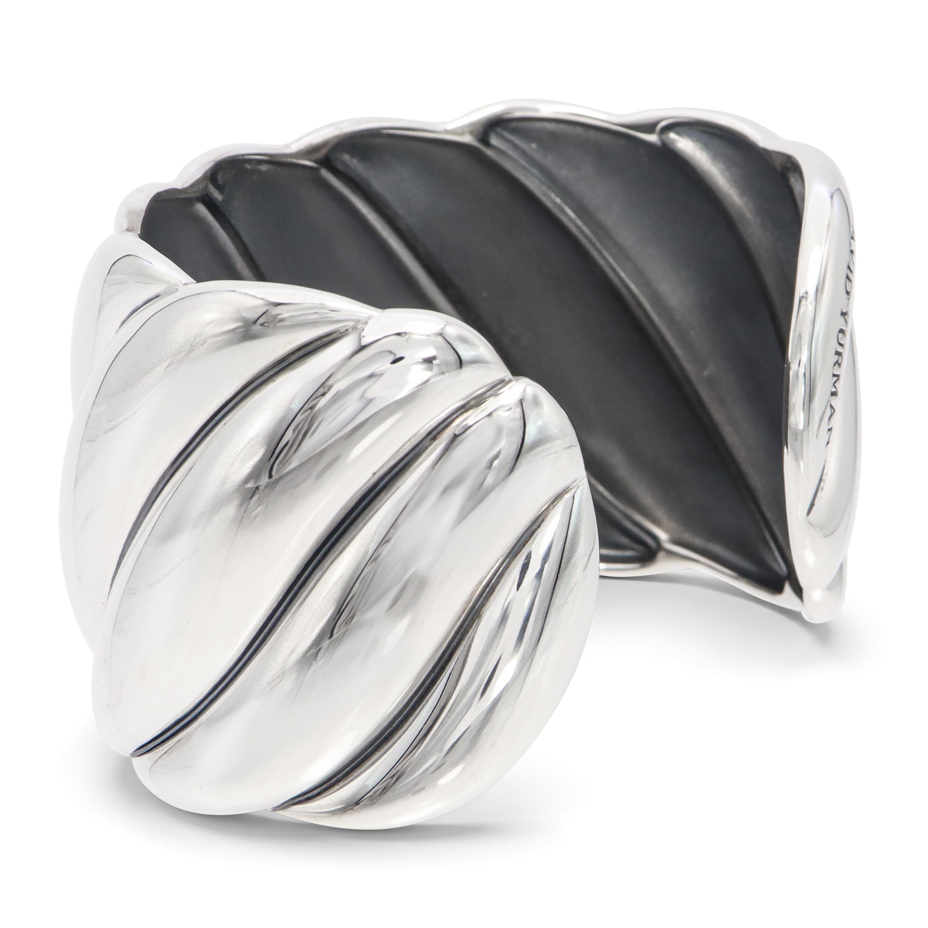 David Yurman Sculpted Cable Cuff Bracelet in Sterling Silver