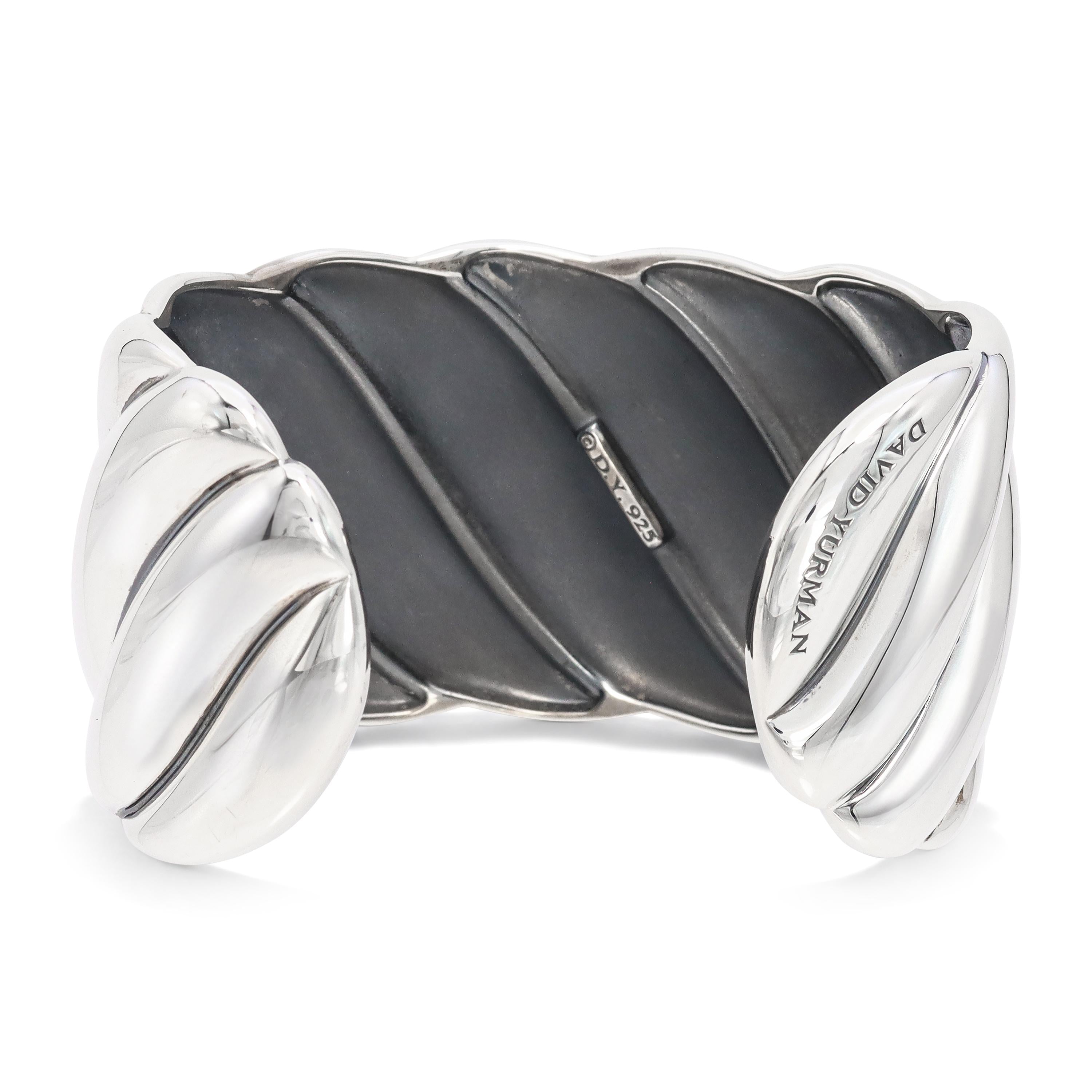 David Yurman Sculpted Cable Cuff Bracelet in Sterling Silver