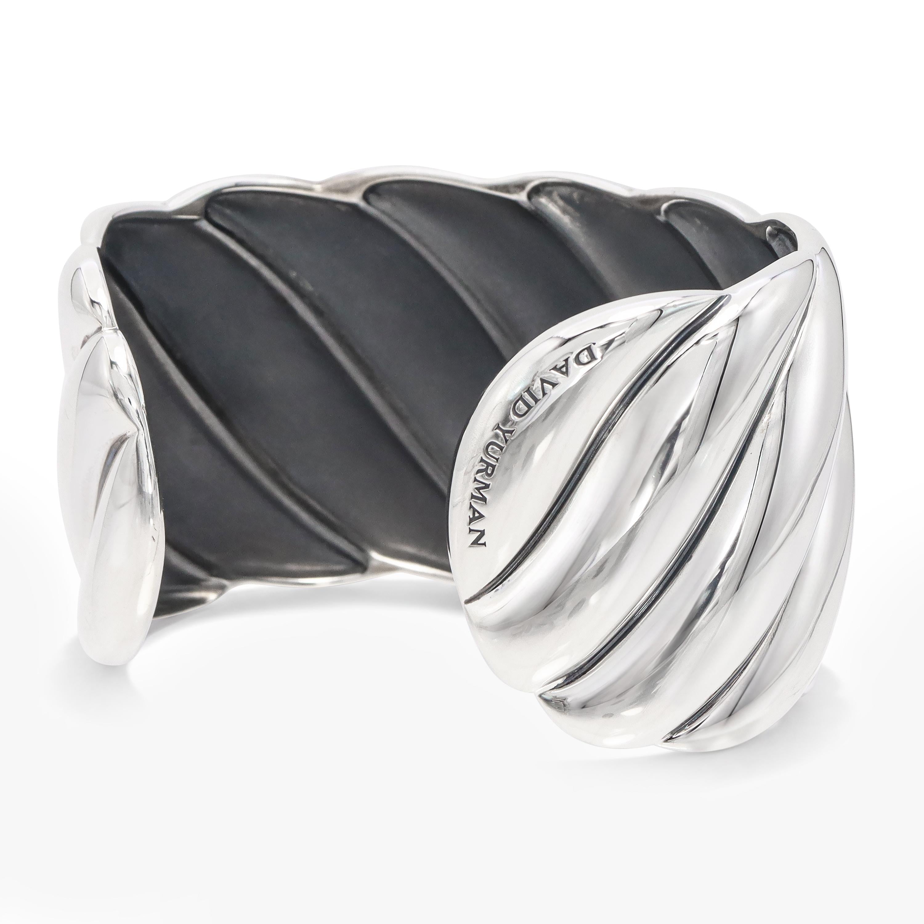 David Yurman Sculpted Cable Cuff Bracelet in Sterling Silver