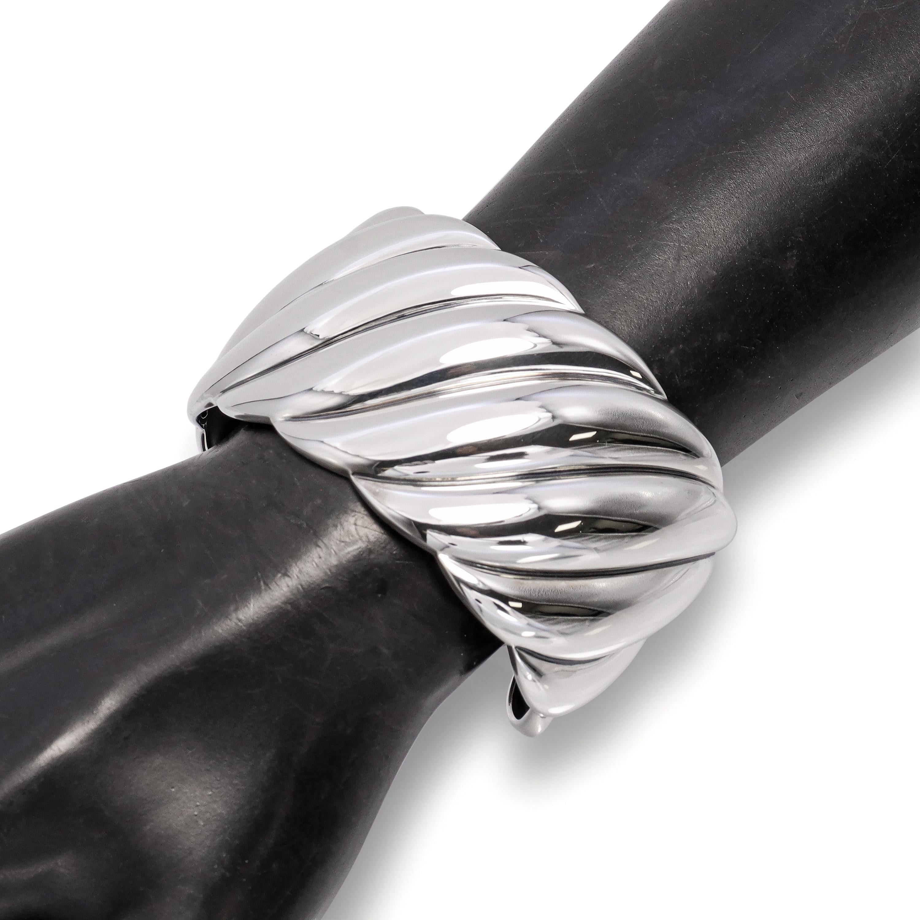 David Yurman Sculpted Cable Cuff Bracelet in Sterling Silver