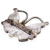 Vintage Zuni Elvira Kiyite Sterling Silver Multi-Stone Inlay Butterfly Brooch