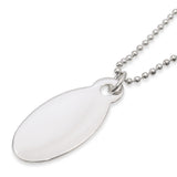 Tiffany & Co. Return to Tiffany Sterling Silver Oval Dog Tag Necklace